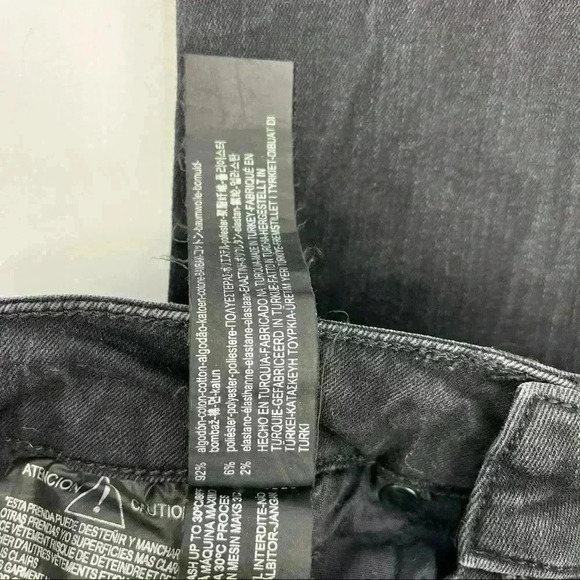 Zara Woman Premium Denim Black Skinny Distressed Jeans Size 8 - Picture 12 of 12
